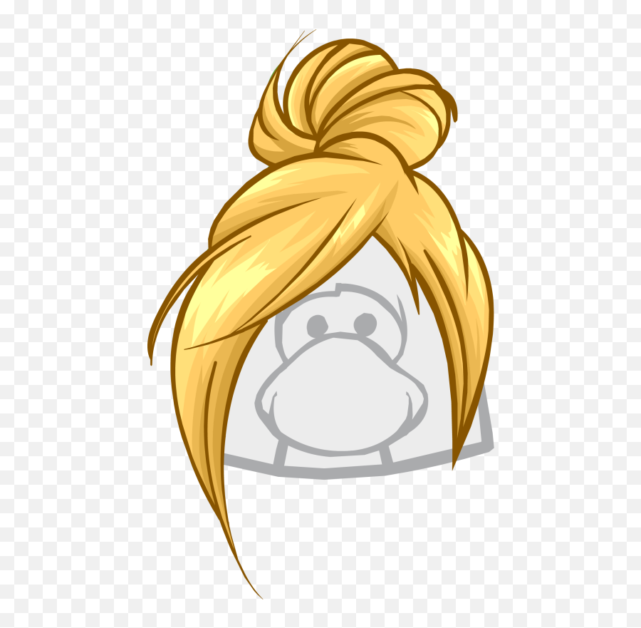 Pin Blonde Wig Clipart - Club Penguin The Head Turner Club Penguin Blonde Hair Png,Blonde Wig Png
