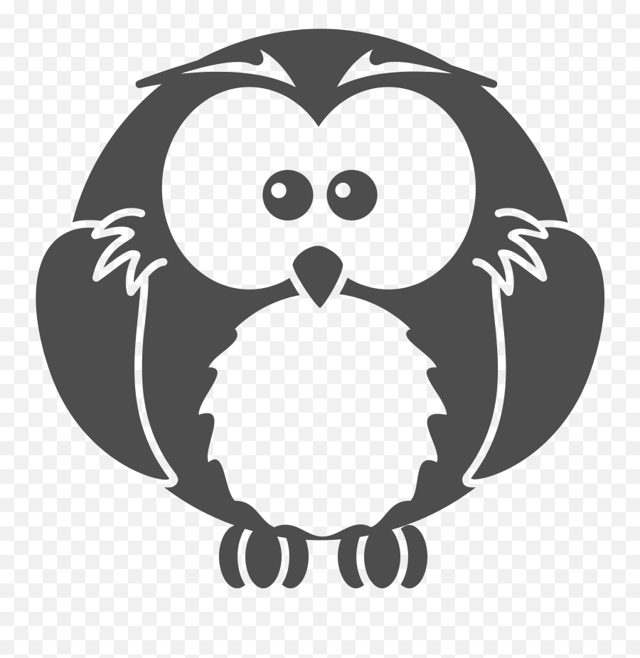 Download Owl Silhouette Png - Black And White Cute Owl Kid Clipart Black And White Owl,Owl Clipart Png