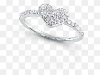 Download Collectible Rings Graceful Pave Diamond Heart Shape - Solid Png,Diamond Heart Png