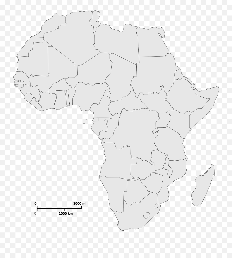 Blank Map - Blank Map Of Africa Png,Africa Png