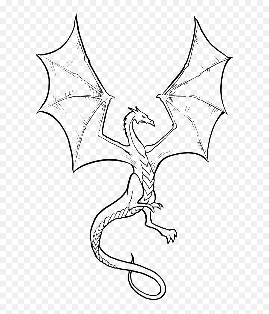 Dragon Flying Coloring Pages - Easy Dragon Coloring Pages Png,Coloring Pages Png