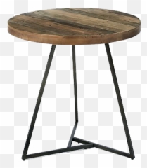 Reclaimed Wood Café Table - Outdoor Table Png,Cafe Table Png