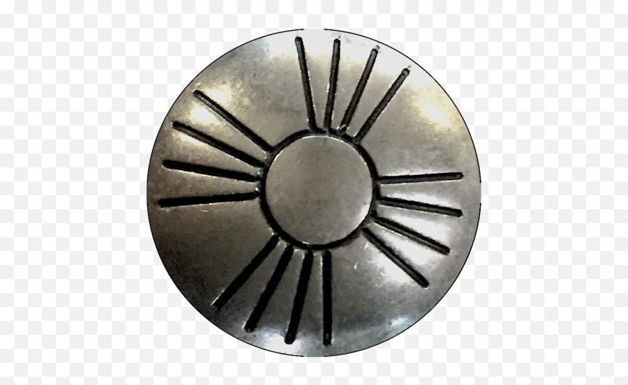 Sun Zia Symbol Concho Button Silver 1 Sw - 63 U2013 The Button Outline Daisy Png,Zia Symbol Png