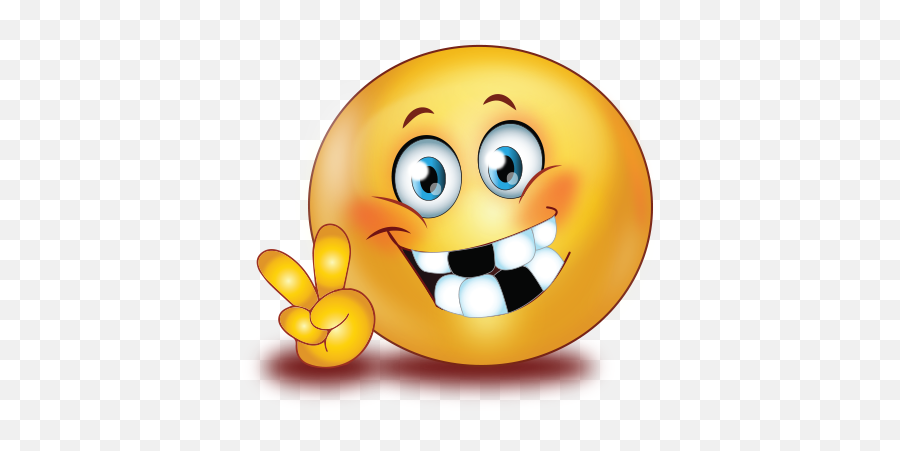 Happy Victory Hands Lost Teeth Emoji - Smiling Emoticon With Missing Tooth Png,Lost Comments Icon