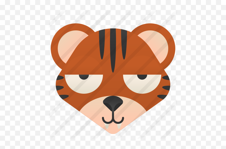 Tiger - Free Animals Icons Cartoon Png,Cartoon Eye Png
