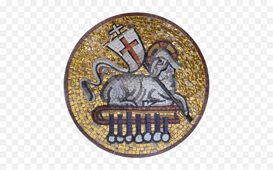 Religious Mosaics Mosaic Icons Mozaico - Lamb Of God Art Png,Icon Holy Mother Santa Maria