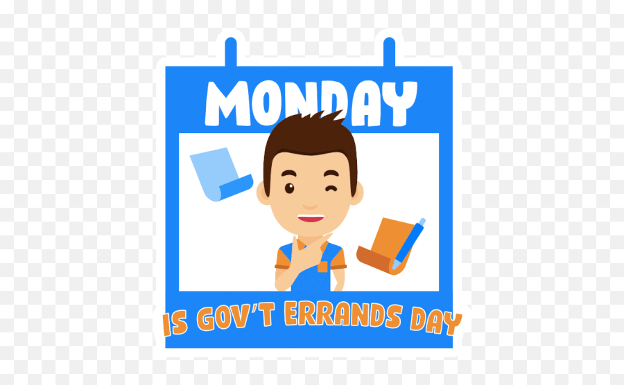 Monday Government Errands Sticker - Monday Government Happy Png,Errands Icon