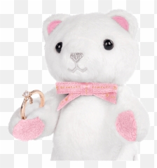 Mini Sparkle Beawelry Bear With A Ring Holder - Teddy Bear Png,Pink Sparkles Png