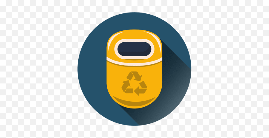 Recycle Bin Round Icon Over Circle - Transparent Png U0026 Svg Emblem,Recycle Bin Png