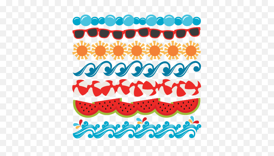 Summer Border Png Transparent - Summer Line Border Clipart,Fun Border Png