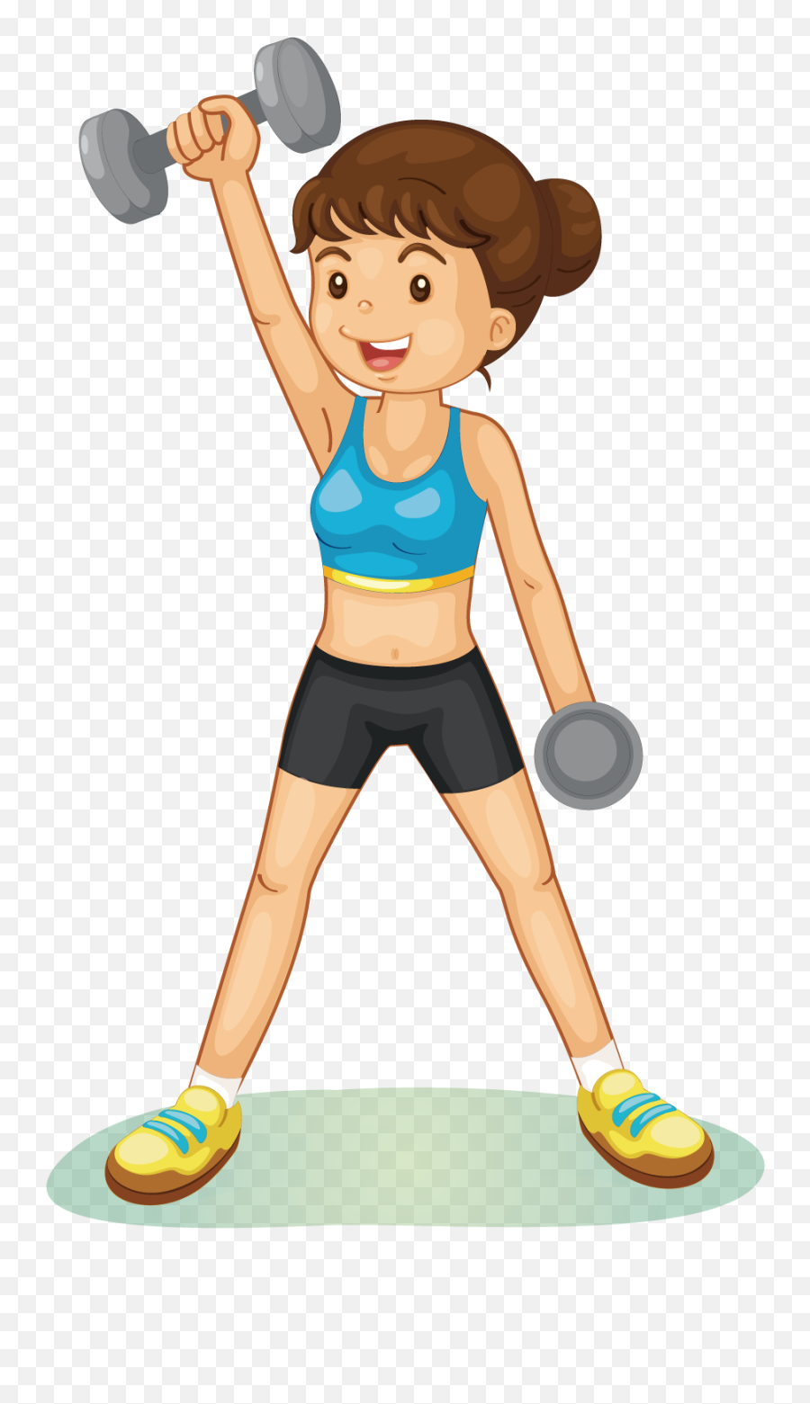 Download Hd Physical Exercise Fitness Centre Weight Training - Cartoon Lifting Weights Png,Weights Png