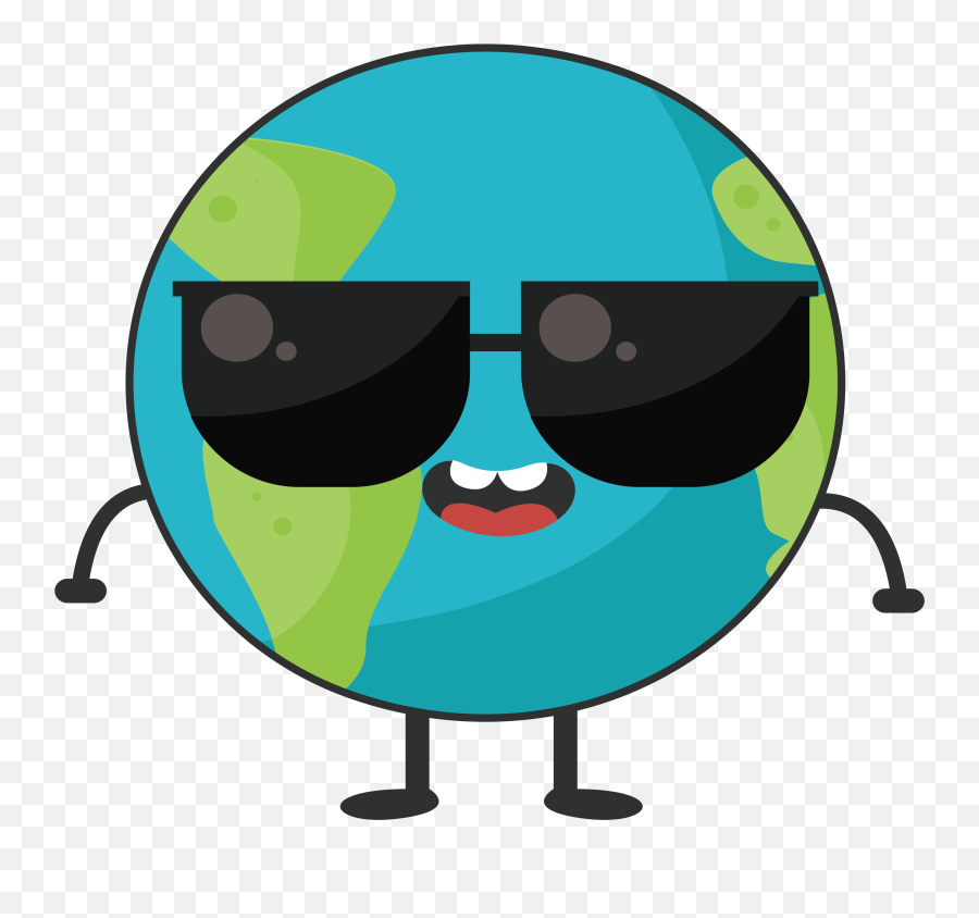 Clip Art In The Earth Transprent Png - Earth Sunglasses,Cartoon Earth Png