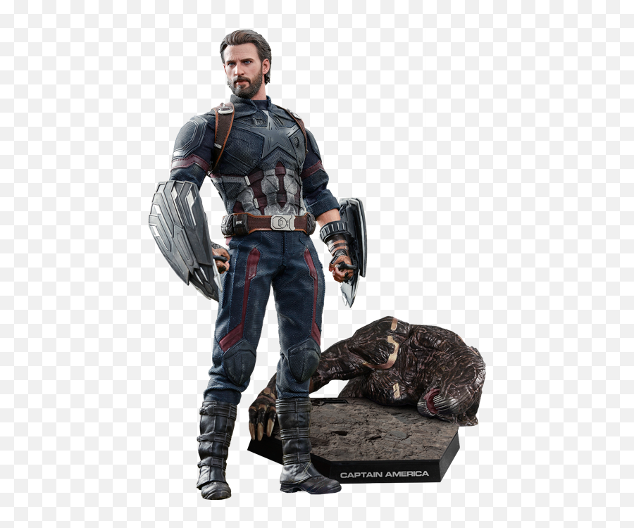 Marvel Captain America Movie Promo Edition Sixth Scale Figur - Captain America Infinity War Figure Png,Infinity War Logo Png