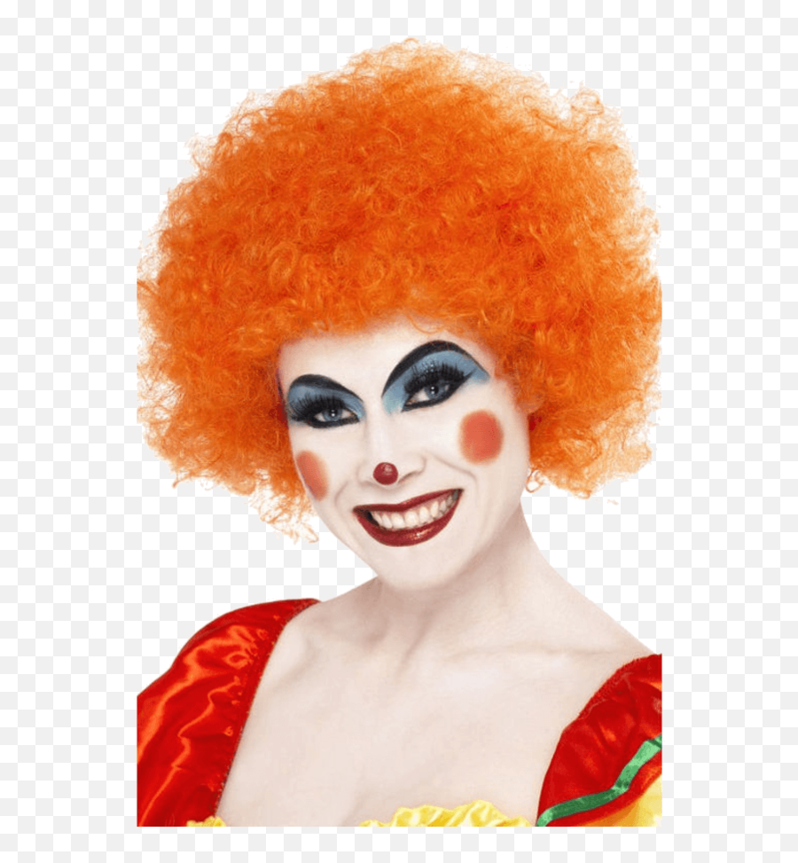 Orange Clown Wig Transparent Png Image - Wig Orange Curly Clown,Clown Wig Png
