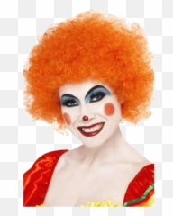 Orange Clown Wig Transparent Png Image - Wig Orange Curly Clown,Clown Wig Png