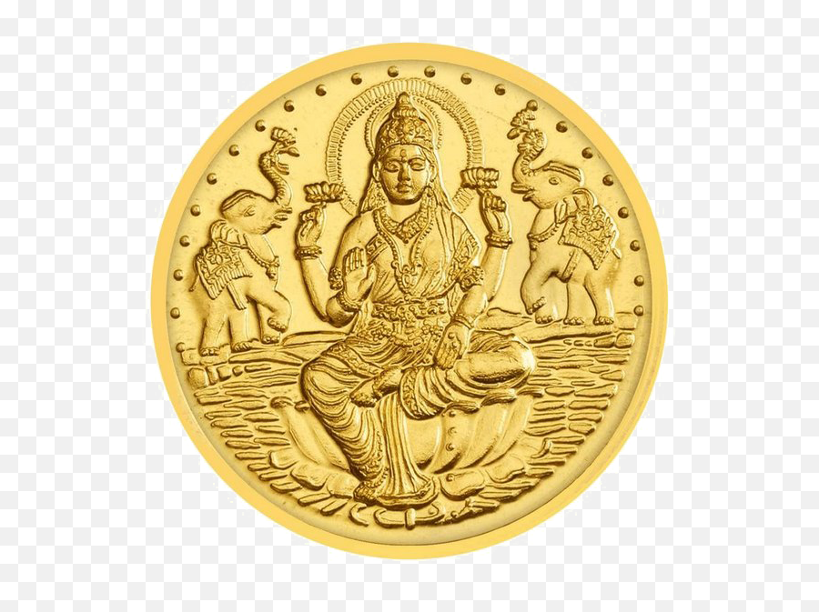 Lakshmi Gold Coin Png High - Png 1gm Gold Coin,Gold Coins Png