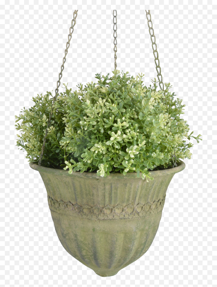 Aged Metal Green Hanging Basket L - Esschert Design Galligan Aged Metal Hanging Planter Png,Hanging Plants Png