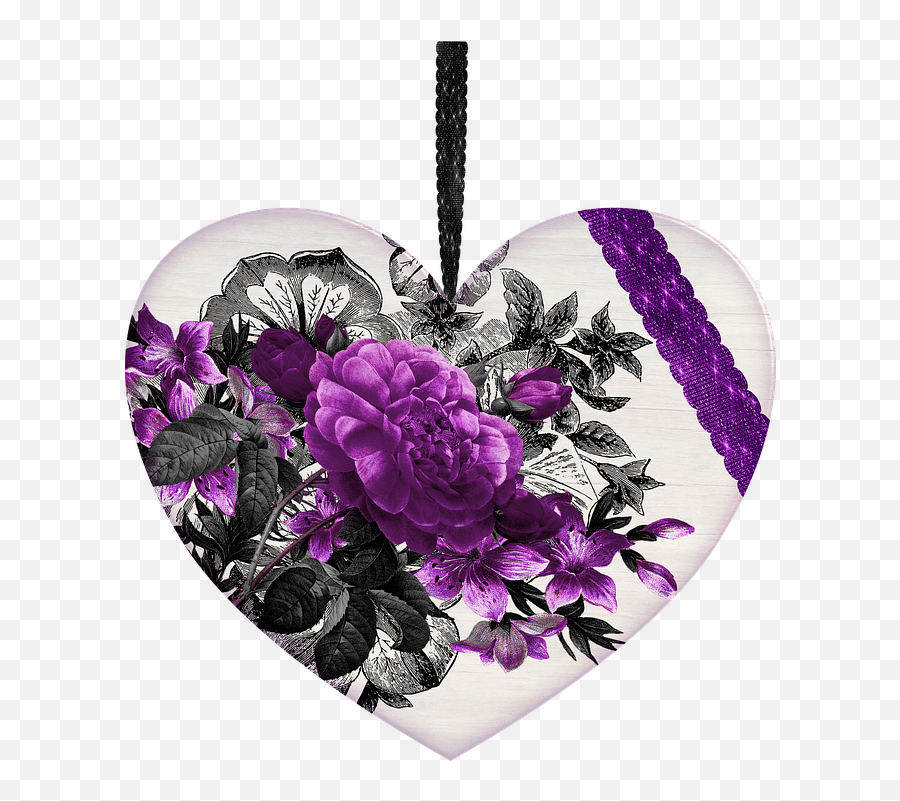 Flower Heart Png - Heart Flowers Isolated Love Floral Cute Flower Dp For Whatsapp,Wood Background Png