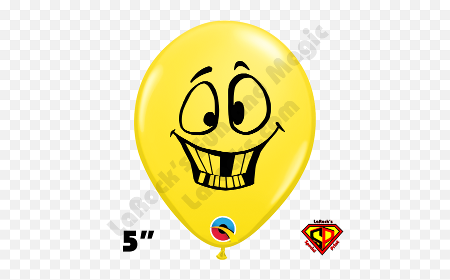 5 Inch Round Emoji Crazy By Juan Gonzales Qualatex 100ct - Devil Balloon Png,Crazy Emoji Png