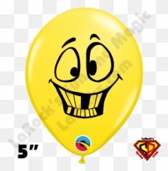 5 Inch Round Emoji Crazy By Juan Gonzales Qualatex 100ct - Devil Balloon png