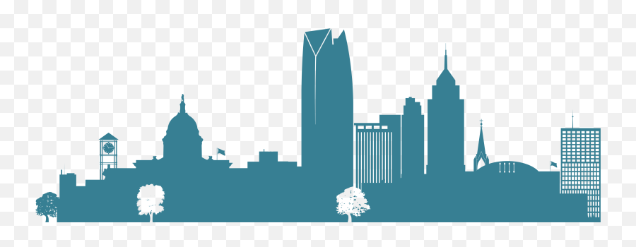Download Skyline Illustration - Okc Skyline Silhouette Png Oklahoma City Skyline Silhouette Png,Atlanta Skyline Png