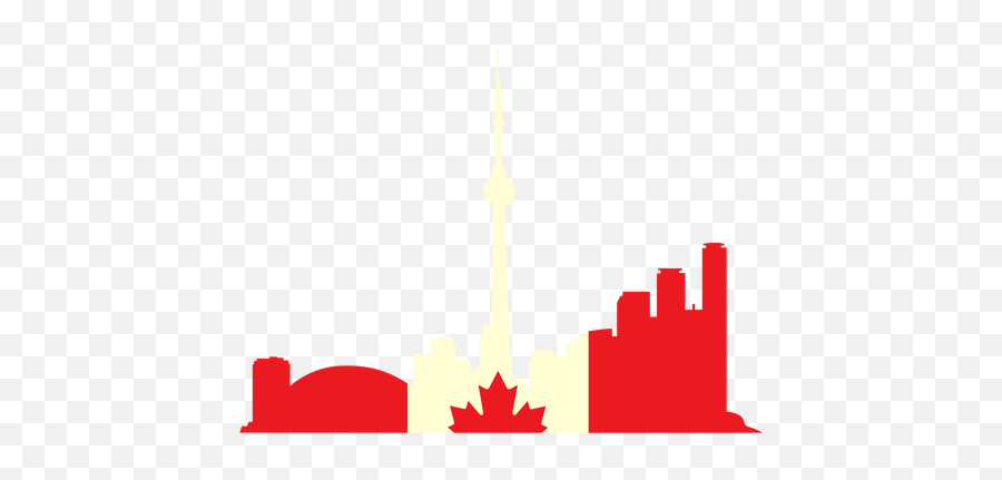 Toronto Landscape - Transparent Png Vertical,Canada Flag Png