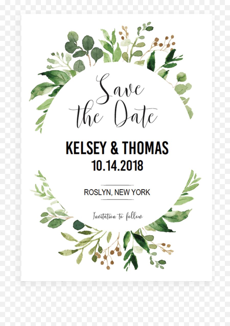 Wedding Invitation Templates Png - Save The Date Template Png,Wedding Invitation Png