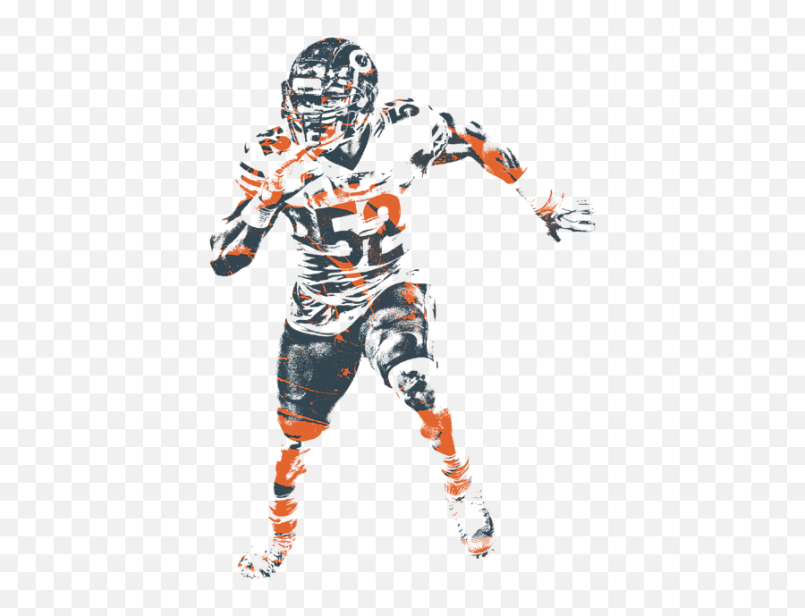 Khalil Mack Chicago Bears Apparel T Shirt Pixel Art 1 Baby Onesie - Khalil Mack Bears Iphone Png,Chicago Bears Png