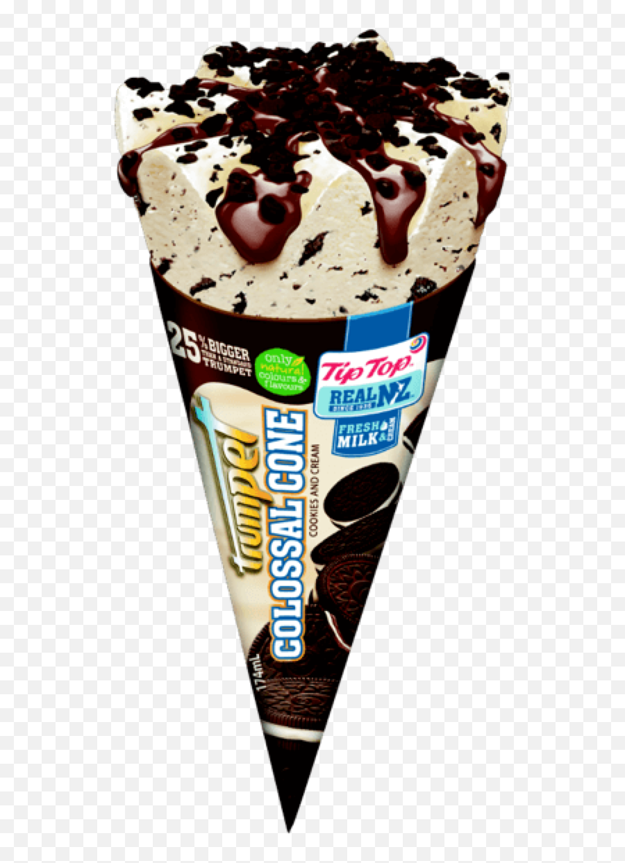 Tip Top Colossal Cone Cookies U0026 Cream Ice - Tip Top Cookies And Cream Ice Cream Nz Png,Cookies And Cream Png