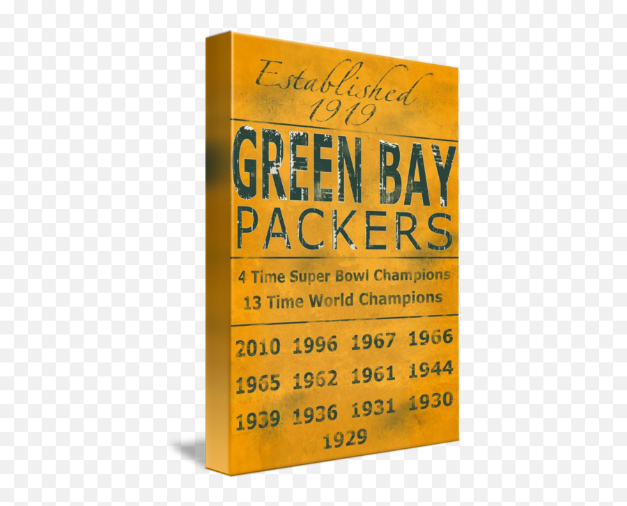 Green Bay Packers Yellow Banner By John E Jones - Horizontal Png,Yellow Banner Png