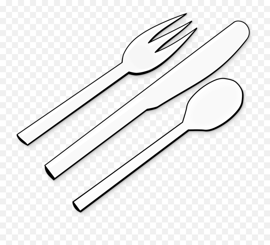 Grey Fork And Spoon Drawing - Cutlery Clipart Png,Grey Line Png