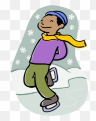 Ice Skater Png - Vector Illustration Of Ice Skater Skating For Running,Skater Png