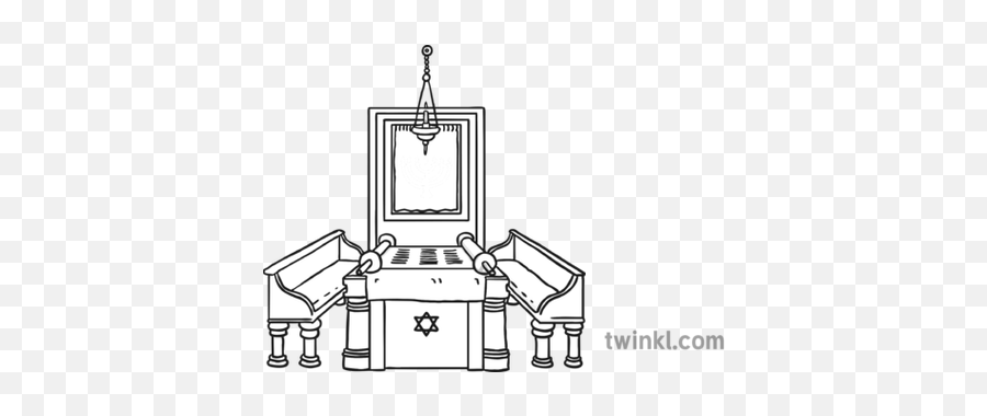 Inside Synagogueboy With Cross Black And White Illustration - Vertical Png,White Cross Transparent