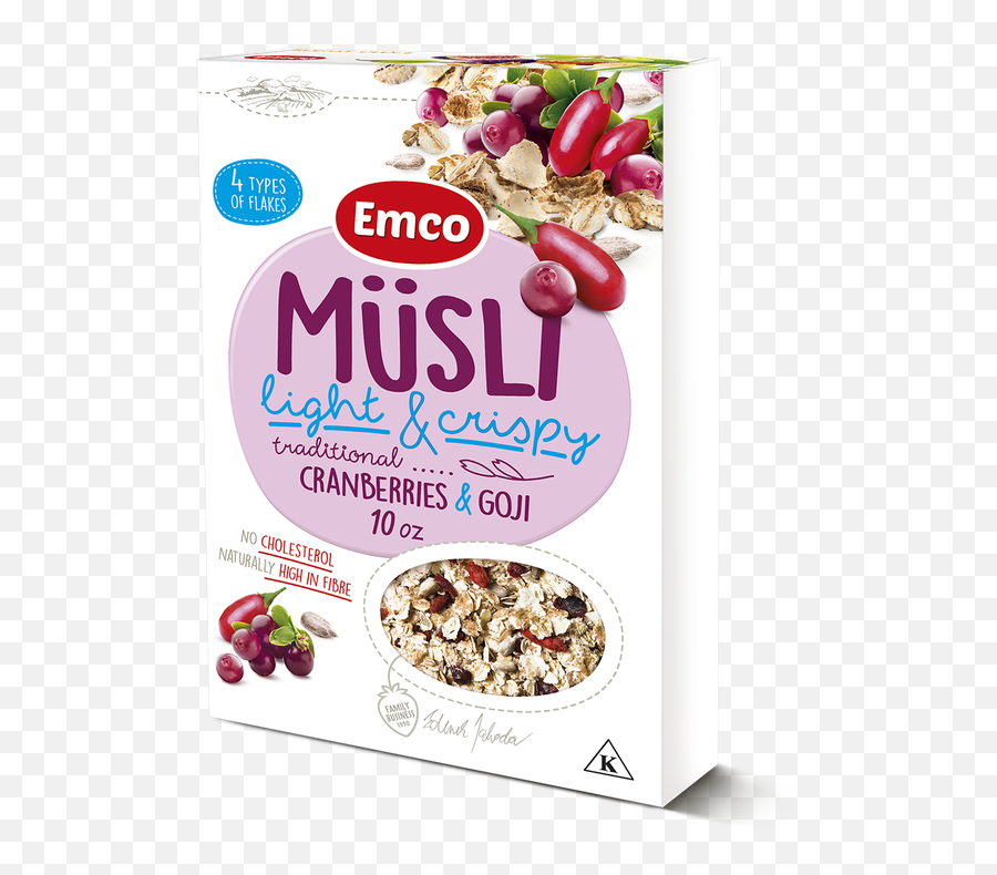 Light U0026 Crispy Müsli Traditional Cranberries And Goji - Superfood Png,Cranberries Png