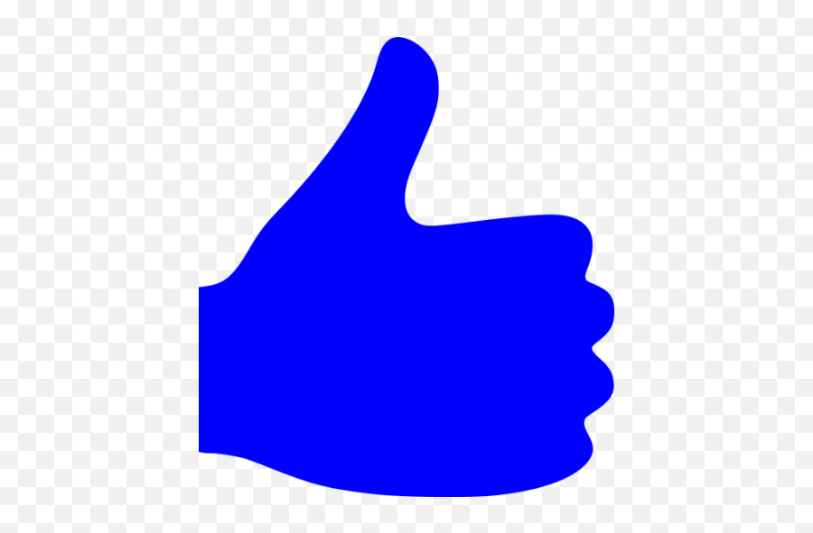 Blue Thumbs Up Icon - Free Blue Hand Icons Icon Thumbs Up Blue Png,Thumbs Down Emoji Transparent