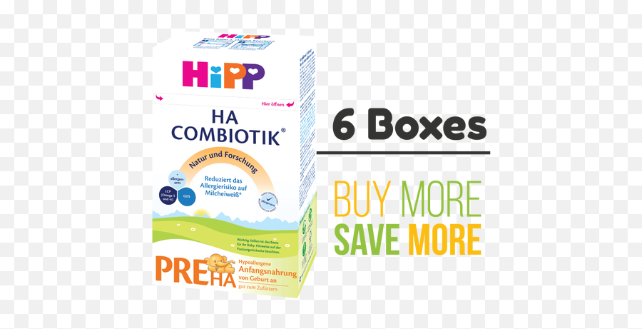 6 Pack Of Hypoallergenic Stage Pre - Hipp Png,Hypoallergenic Icon