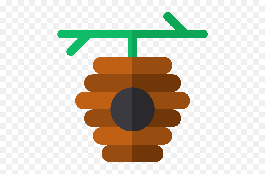 Flat Version Beehive Icon Png