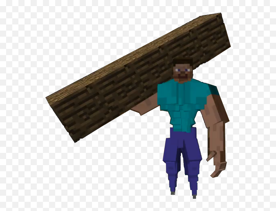 I Cut Out Just Buff Steve So You Can Put Him Wherever - Cursed Minecraft Steve Transparent Png,Steve Png