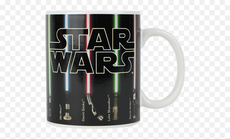 Star Wars - Lightsaber Display Heat Change Mug Coffee Cup Png,Lightsaber Png