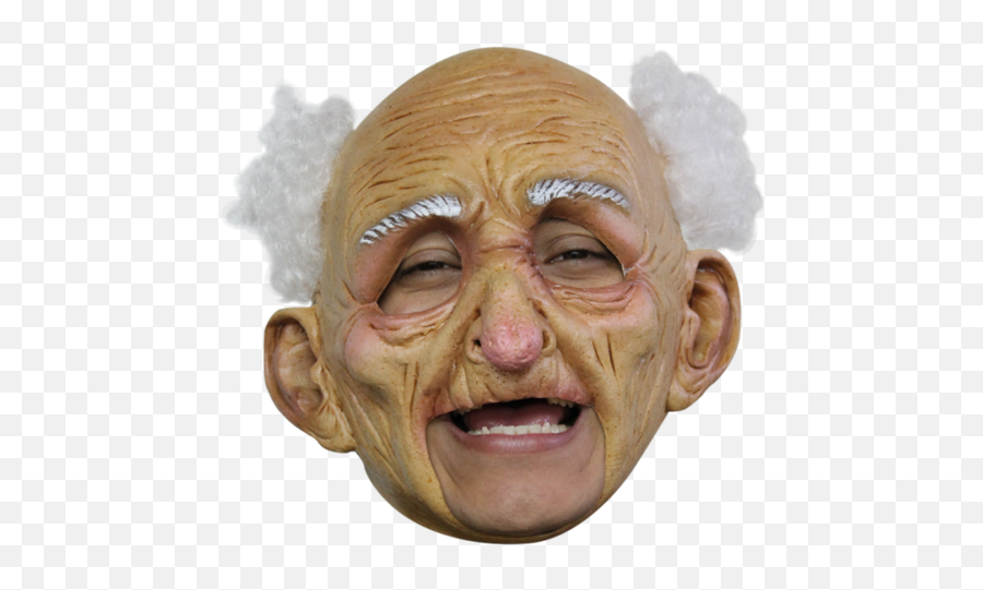 Deluxe Old Man Chin Strap Horror Mask - Old Man Halloween Mask Png,Old Man Png