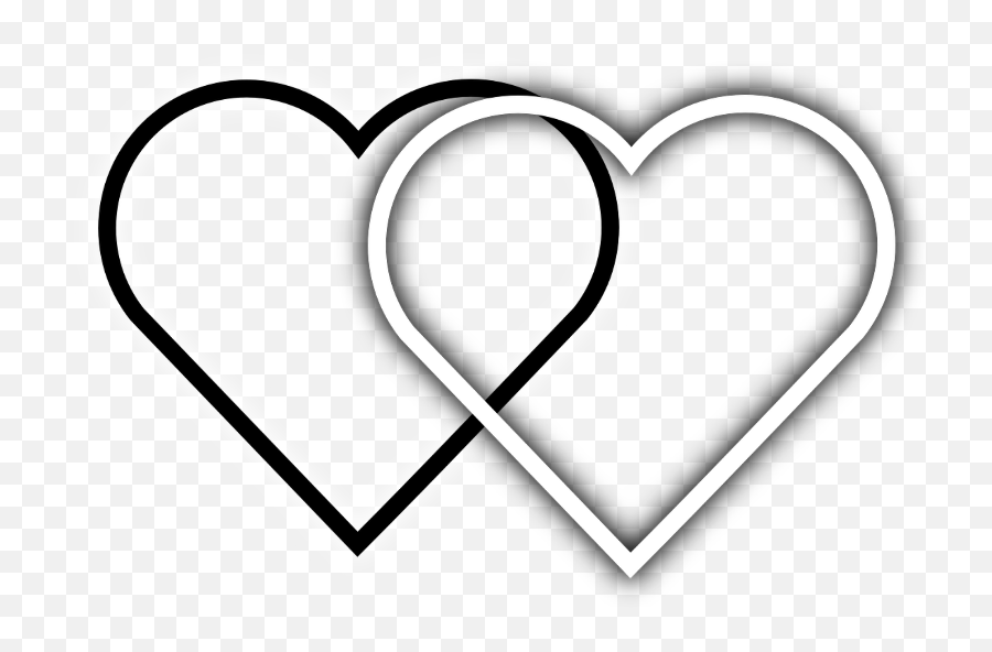 Free White Heart Png Transparent - Heart Outline,White Hearts Png