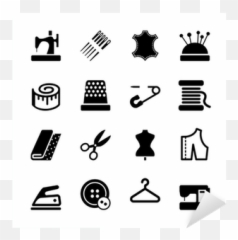 Sticker Vector Sewing Equipment And Needlework Icon Set - Sew Pictogram png
