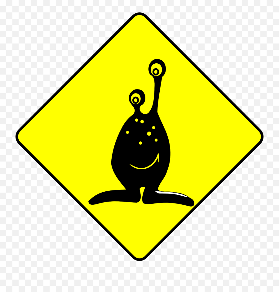 Caution Alien Clip Art - Panneau Extraterrestre Png,Caution Icon Vector