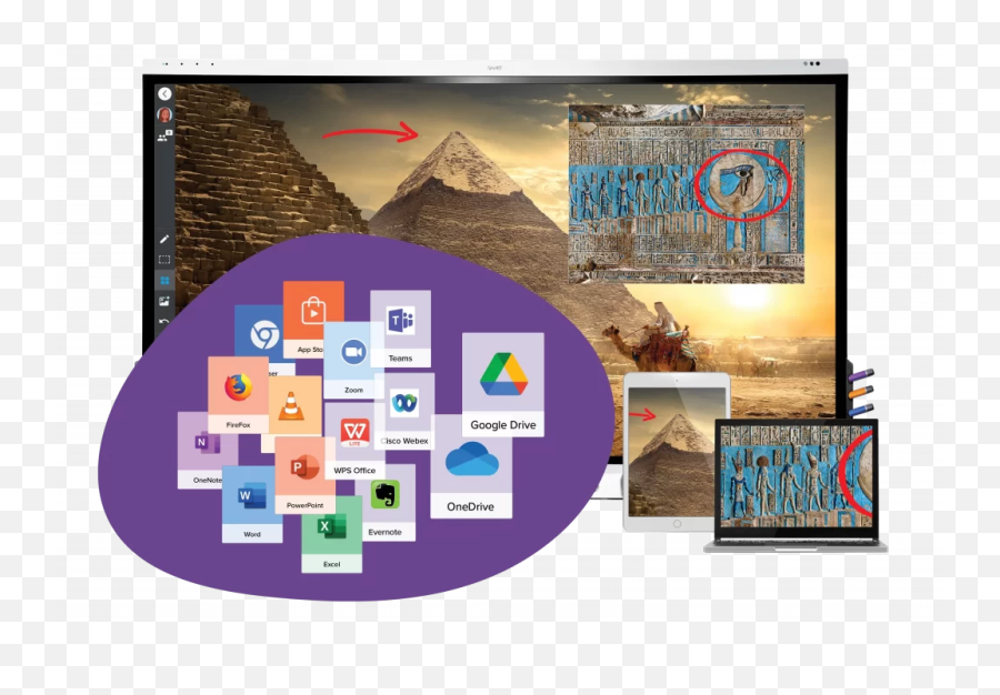 Interactive Display - Smart Board Interactive Displays Ep Pyramid Png,Fountain Pencomputer Icon