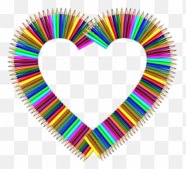Download Free Png Colored Pencils Frame Mark Ii 2 - Dlpngcom Png Heart Colors Frame,Colored Pencils Png