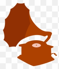 Phonograph Horn Record Player - Graphic png