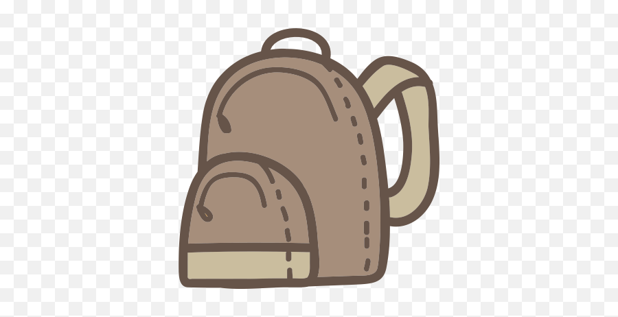 Backpack Study Student Object Bag School Icon - Beige School Icon Png,Backpacker Icon