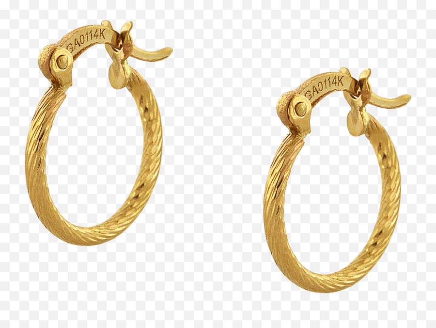 14k Yellow Gold Mini Hoop Twist Earrings 40002830 Shin Brothers Png Gucci Icon Twirl Ring