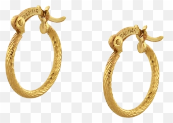 14k Yellow Gold Mini Hoop Twist Earrings 40002830 Shin Brothers Png