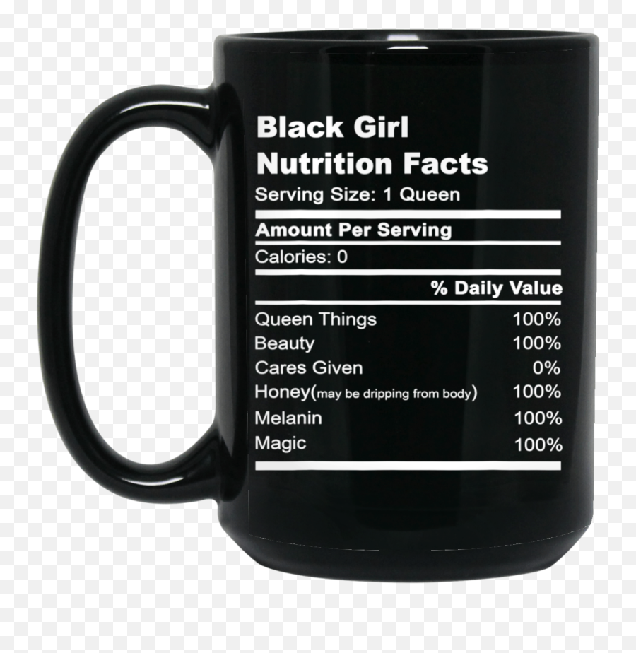 Black Girl Nutrition Facts Mug - Beer Stein Png,Nutrition Facts Png
